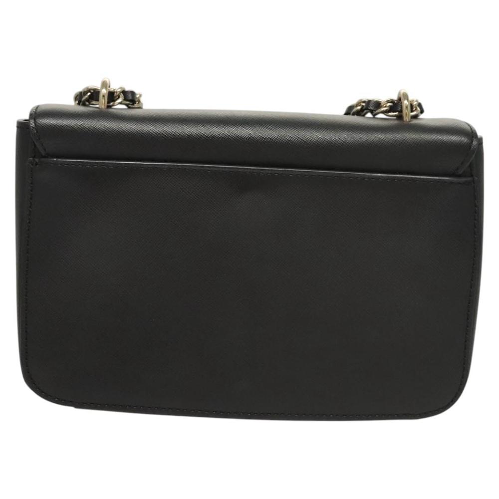 TORY BURCH Chain Shoulder Bag Leather Black Auth 124109 - Picture 2 of 16